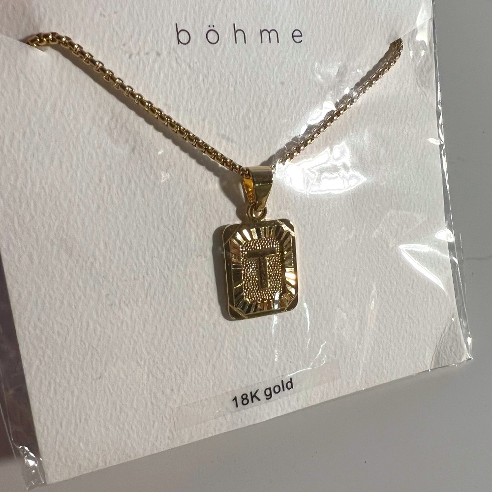 Jaxon "T" Initial Pendant Necklace